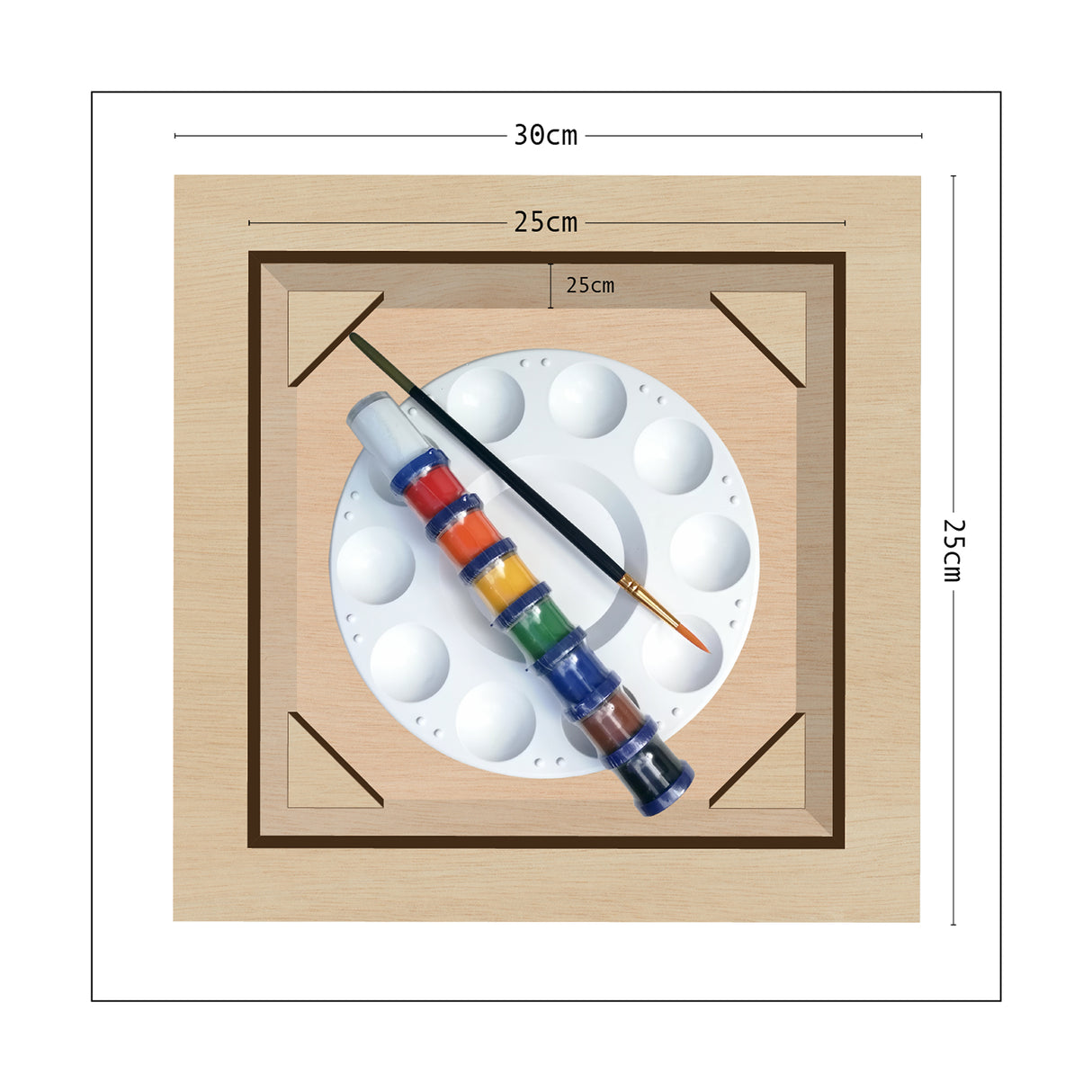 Kit Cuadro Para Pintar Natural 30x30cm De Zorro - Cuadros | Bylmo