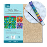 Kit Cuadro Para Pintar Natural 30x30cm De Pavo Real - Cuadros | Bylmo