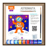 Kit Cuadro Para Pintar Natural 24x24cm De Astronauta - Cuadros | Bylmo