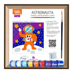 Kit Cuadro Para Pintar Natural 24x24cm De Astronauta