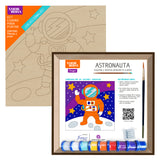 Kit Cuadro Para Pintar Natural 24x24cm De Astronauta - Cuadros | Bylmo