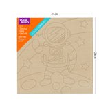 Kit Cuadro Para Pintar Natural 24x24cm De Astronauta - Cuadros | Bylmo