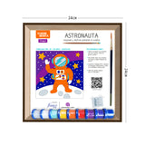 Kit Cuadro Para Pintar Natural 24x24cm De Astronauta - Cuadros | Bylmo