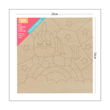 Kit Cuadro Para Pintar Natural 24x24cm De Unicornio - Cuadros | Bylmo