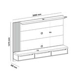 Panel de TV Presence Roble 207x22cm Para TV de 75 Pulgadas - Muebles de TV | Bylmo