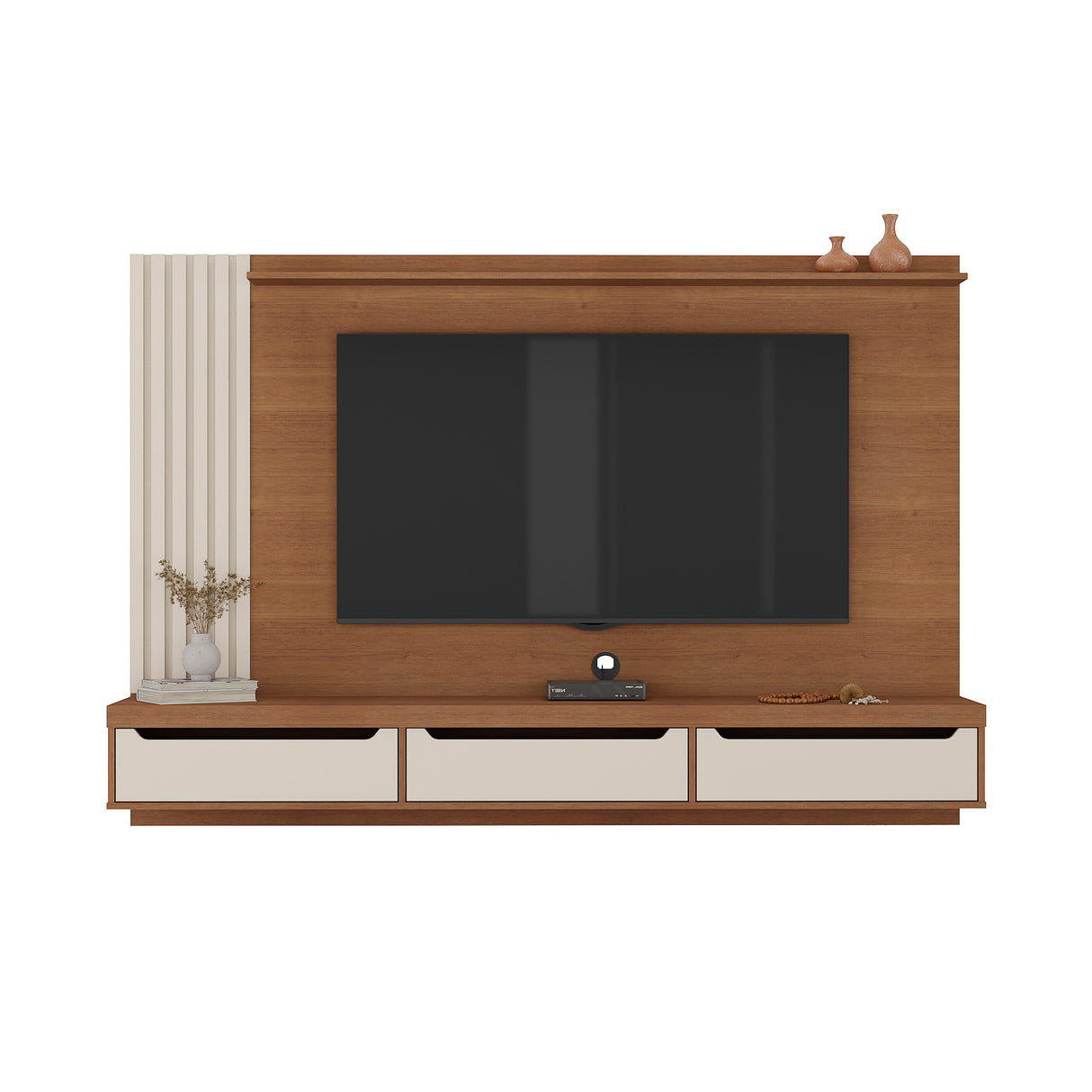 Panel de TV Presence Cerezo 207x22cm Para TV de 75 Pulgadas - Muebles de TV | Bylmo