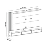 Panel de TV Presence Cerezo 207x22cm Para TV de 75 Pulgadas - Muebles de TV | Bylmo