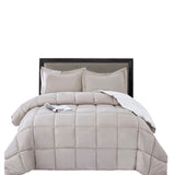 Edredón Ondino Gris Claro Blanco Para Cama Doble 140x190cm - Tendidos y Cubrelechos | Bylmo