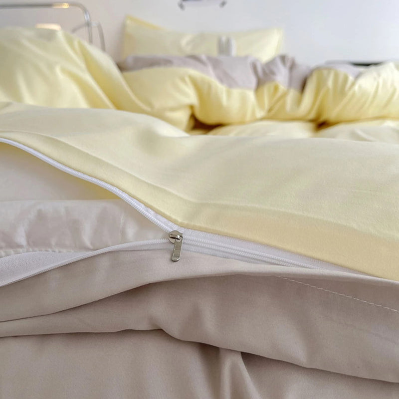 Duvet Lilis Amarillo Beige Para Cama Queen 160x190cm