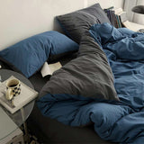 Duvet Lilis Azul Gris Oscuro Para Cama Sencilla 90x190cm - Tendidos y Cubrelechos | Bylmo