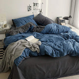 Duvet Lilis Azul Gris Oscuro Para Cama Doble 140x190cm - Tendidos y Cubrelechos | Bylmo