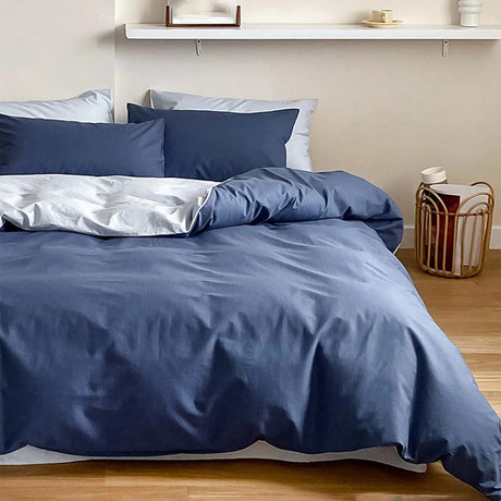 Duvet Lilis Azul Gris Claro Para Cama Sencilla 90x190cm - Tendidos y Cubrelechos | Bylmo