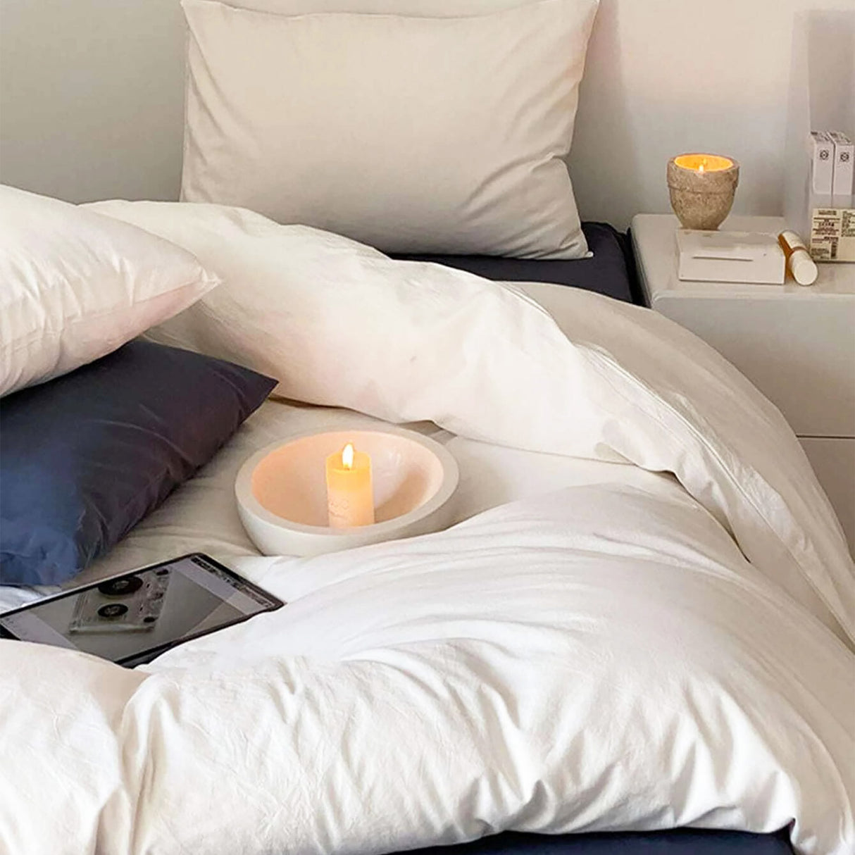 Duvet Lilis Blanco Para Cama Sencilla 90x190cm - Tendidos y Cubrelechos | Bylmo