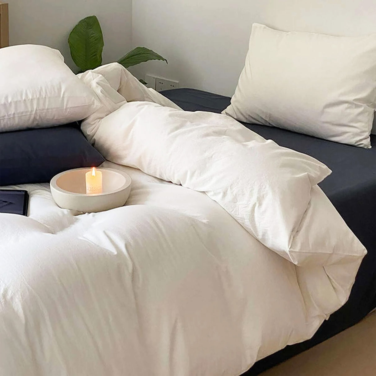 Duvet Lilis Blanco Para Cama Sencilla 90x190cm - Tendidos y Cubrelechos | Bylmo