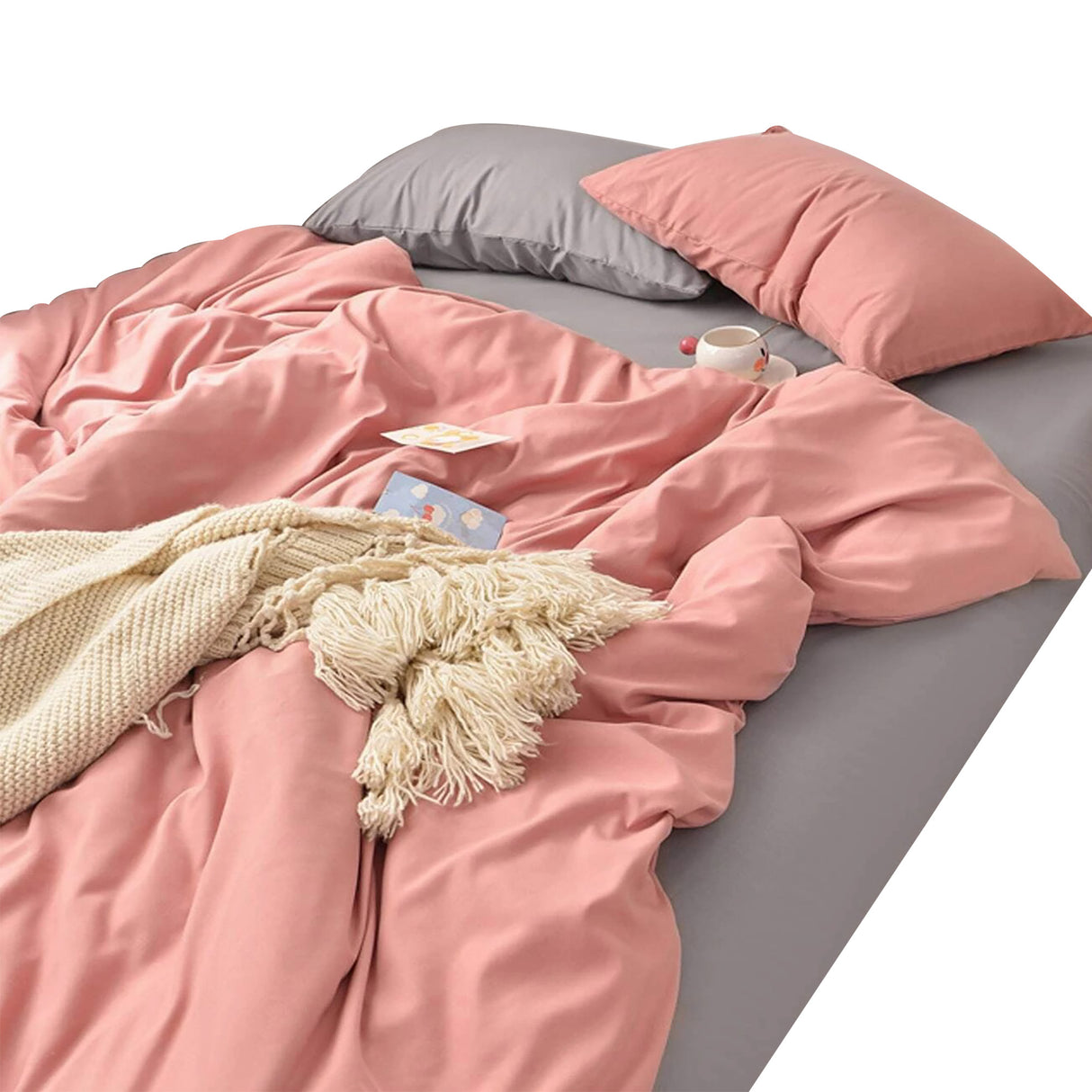 Duvet Lilis Coral Para Cama Semidoble 120x190cm - Tendidos y Cubrelechos | Bylmo