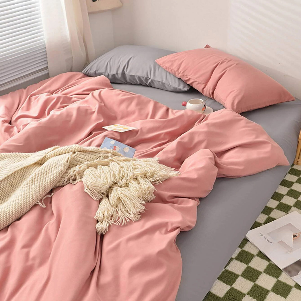 Duvet Lilis Coral Para Cama Doble 140x190cm - Tendidos y Cubrelechos | Bylmo
