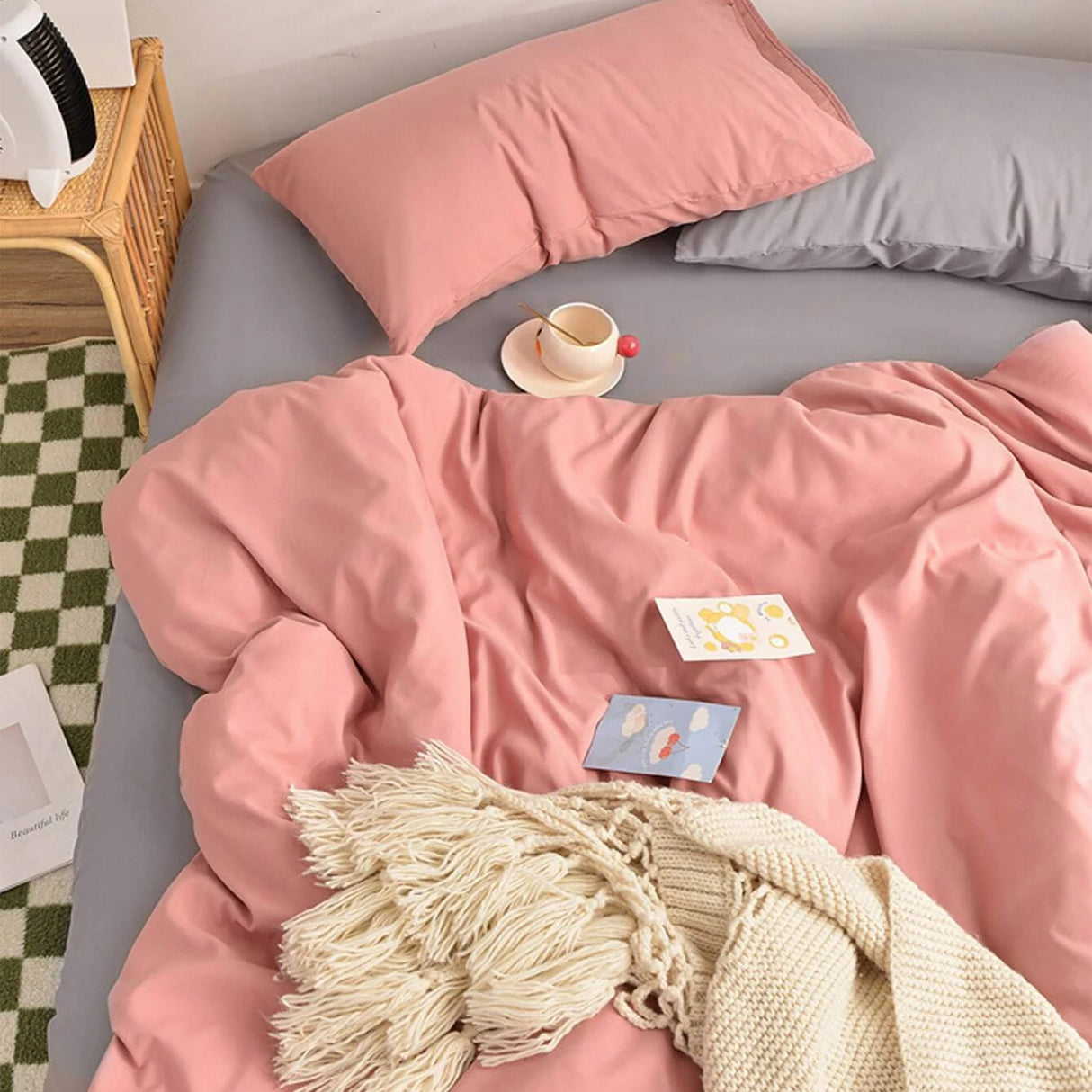 Duvet Lilis Coral Para Cama King 200x190cm - Tendidos y Cubrelechos | Bylmo