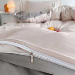 Duvet Lilis Crema Gris Para Cama King 200x190cm