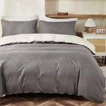 Duvet Lilis Gris Oscuro Crema Para Cama Sencilla 90x190cm