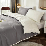 Duvet Lilis Gris Oscuro Crema Para Cama Doble 140x190cm