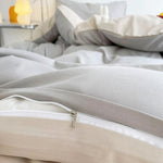 Duvet Lilis Gris Claro Beige Para Cama Sencilla 90x190cm