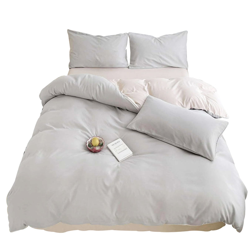 Duvet Lilis Gris Claro Beige Para Cama Doble 140x190cm