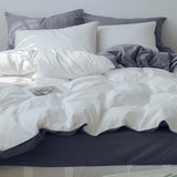 Duvet Lilis Gris Claro Blanco Para Cama Semidoble 120x190cm - Tendidos y Cubrelechos | Bylmo