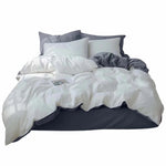 Duvet Lilis Gris Claro Blanco Para Cama Doble 140x190cm