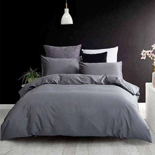 Duvet Lilis Gris Oscuro Para Cama Sencilla 90x190cm