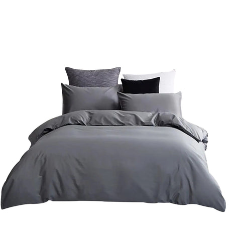 Duvet Lilis Gris Oscuro Para Cama Semidoble 120x190cm - Tendidos y Cubrelechos | Bylmo