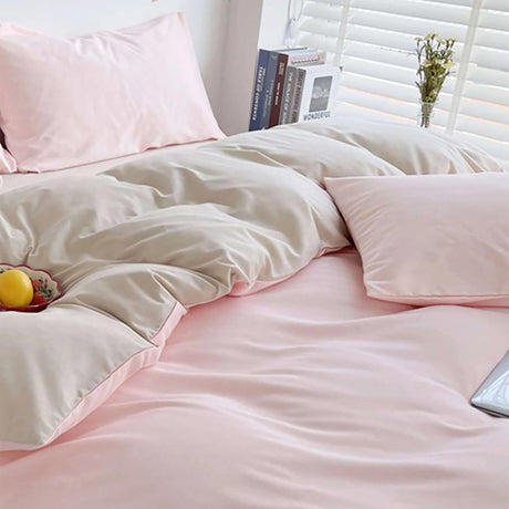 Duvet Lilis Rosado Gris Claro Para Cama Doble 140x190cm - Tendidos y Cubrelechos | Bylmo