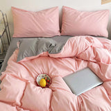 Duvet Lilis Rosado Gris Oscuro Para Cama Semidoble 120x190cm - Tendidos y Cubrelechos | Bylmo