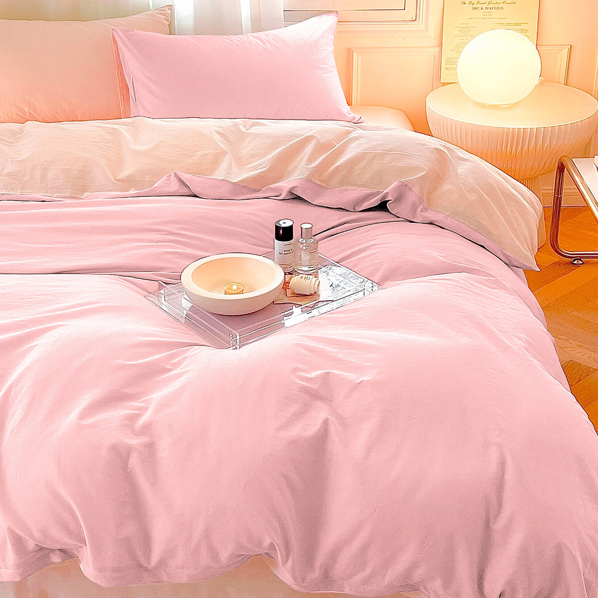 Duvet Lilis Rosado Palo de Rosa Para Cama King 200x190cm - Tendidos y Cubrelechos | Bylmo