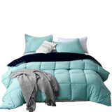 Edredón Cotona Azul Claro Azul Oscuro Para Cama Sencilla 90x190cm - Tendidos y Cubrelechos | Bylmo