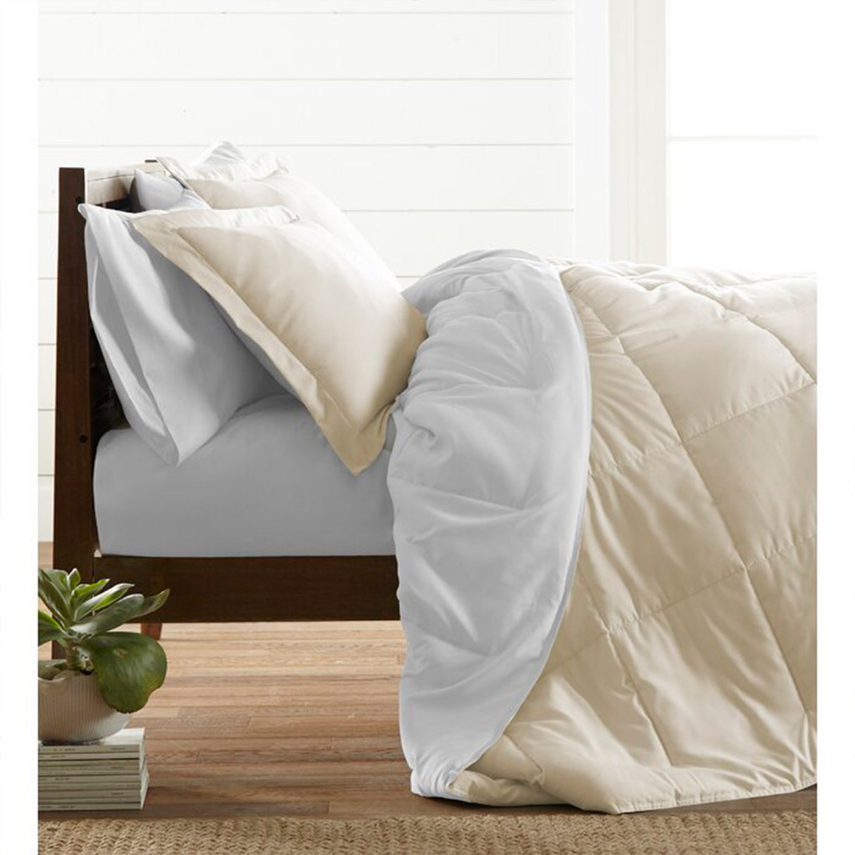 Edredón Cotona Blanco Crema Para Cama King 200x190cm - Tendidos y Cubrelechos | Bylmo