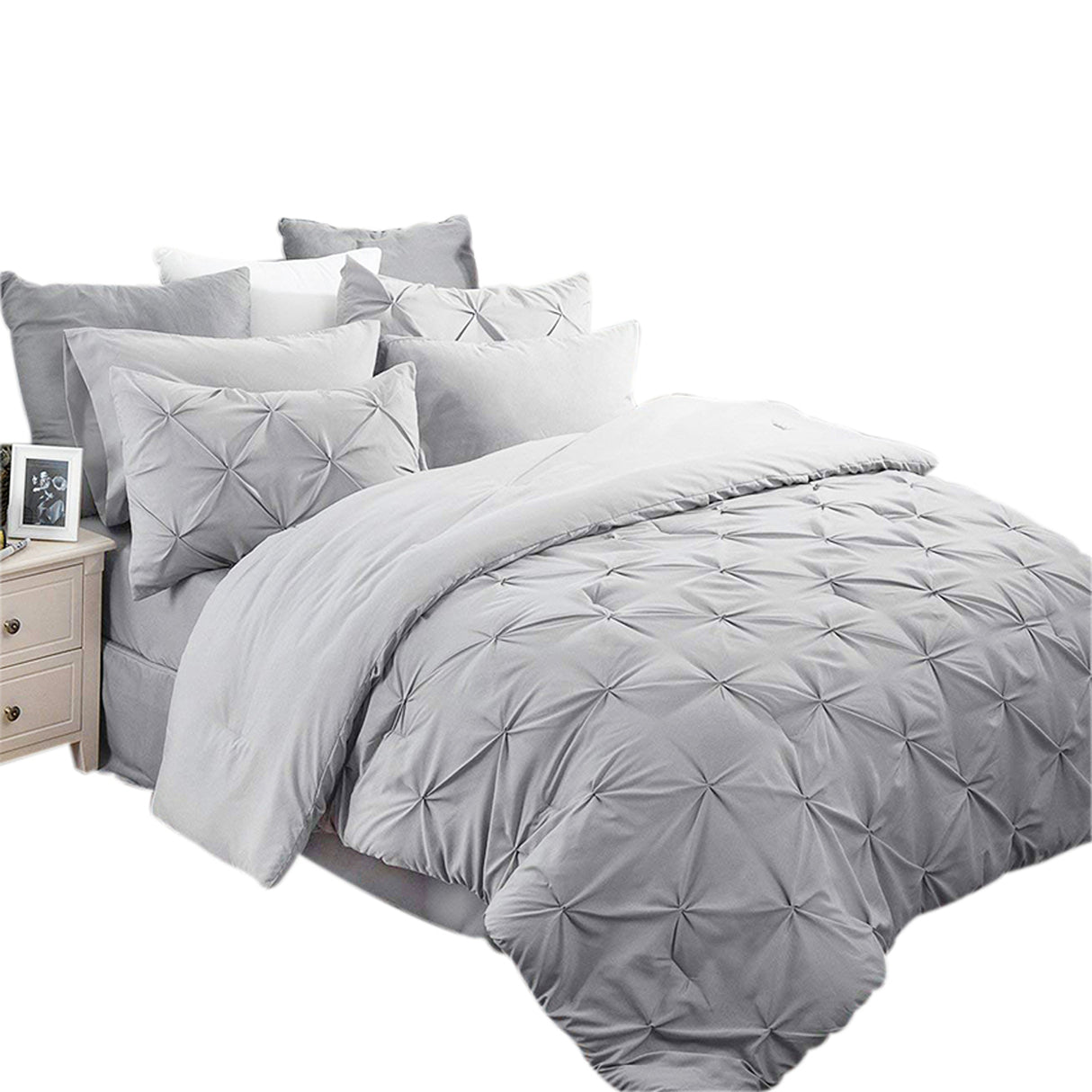 Duvet Duplux Gris Claro Para Cama Sencilla 90x190cm - Tendidos y Cubrelechos | Bylmo