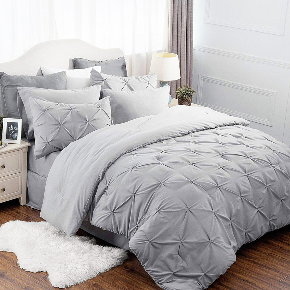 Duvet Duplux Gris Claro Para Cama Doble 140x190cm - Tendidos y Cubrelechos | Bylmo