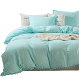 Edredón Boress Azul Claro Para Cama Semidoble 120x190cm - Tendidos y Cubrelechos | Bylmo