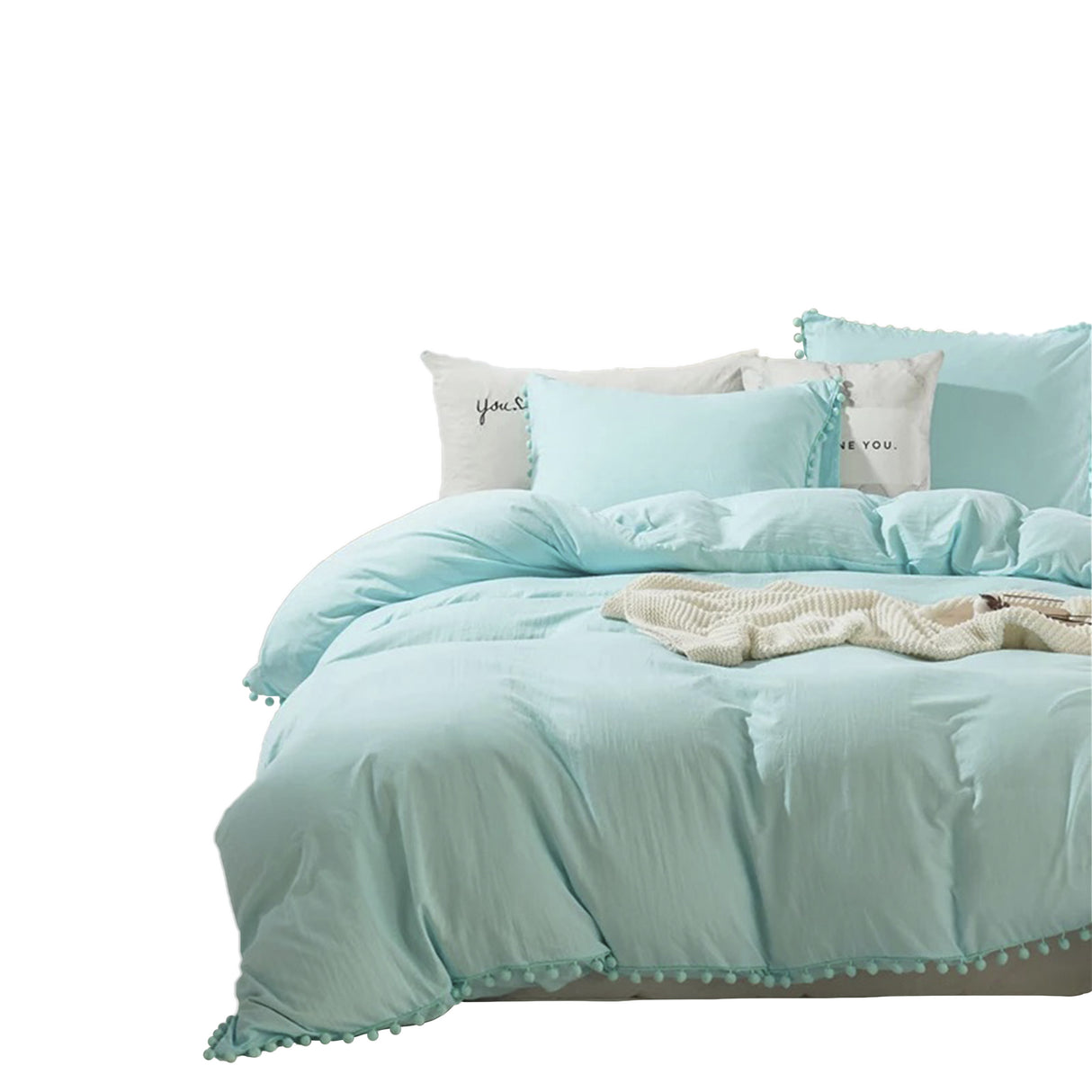 Edredón Boress Azul Claro Para Cama King 200x190cm - Tendidos y Cubrelechos | Bylmo