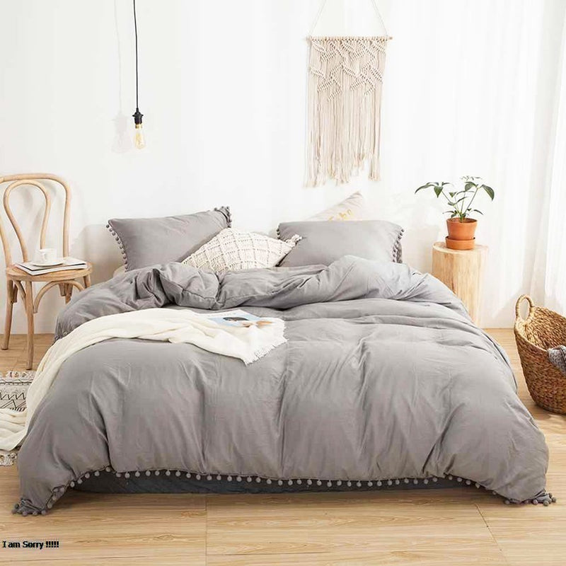 Edredón Boress Gris Para Cama Semidoble 120x190cm