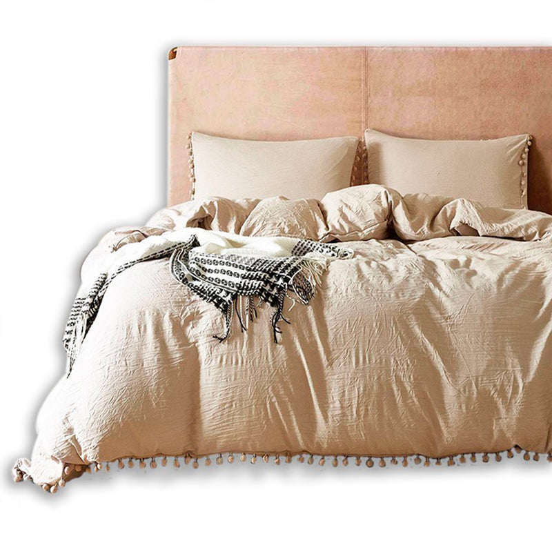 Edredón Boress Beige Para Cama Sencilla 90x190cm