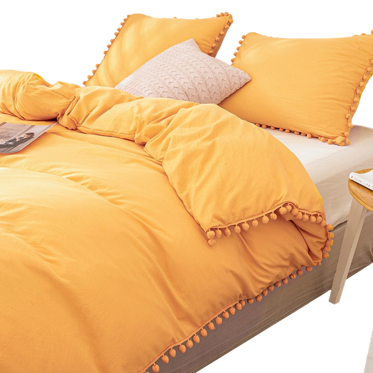 Edredón Boress Mostaza Para Cama Queen 160x190cm - Tendidos y Cubrelechos | Bylmo