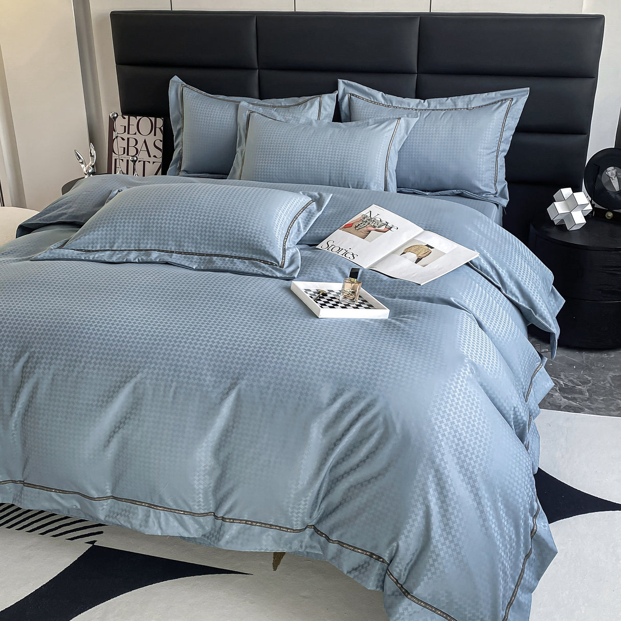 Duvet Unic Azul Claro Para Cama Doble 140x190cm Acolchado - Tendidos y Cubrelechos | Bylmo