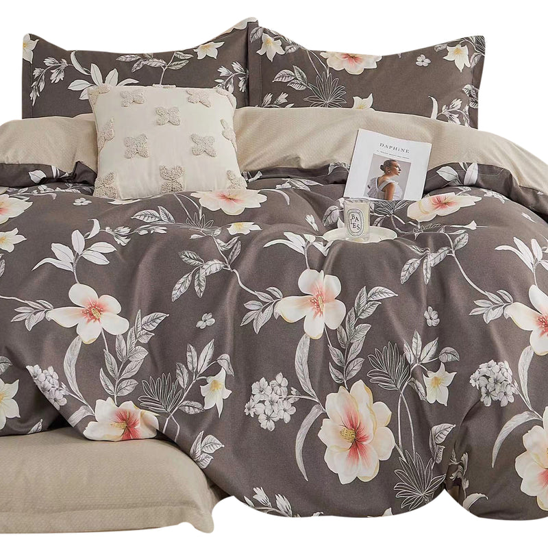 Duvet Floravet Negro Para Cama Doble 140x190cm Sin Acolchado