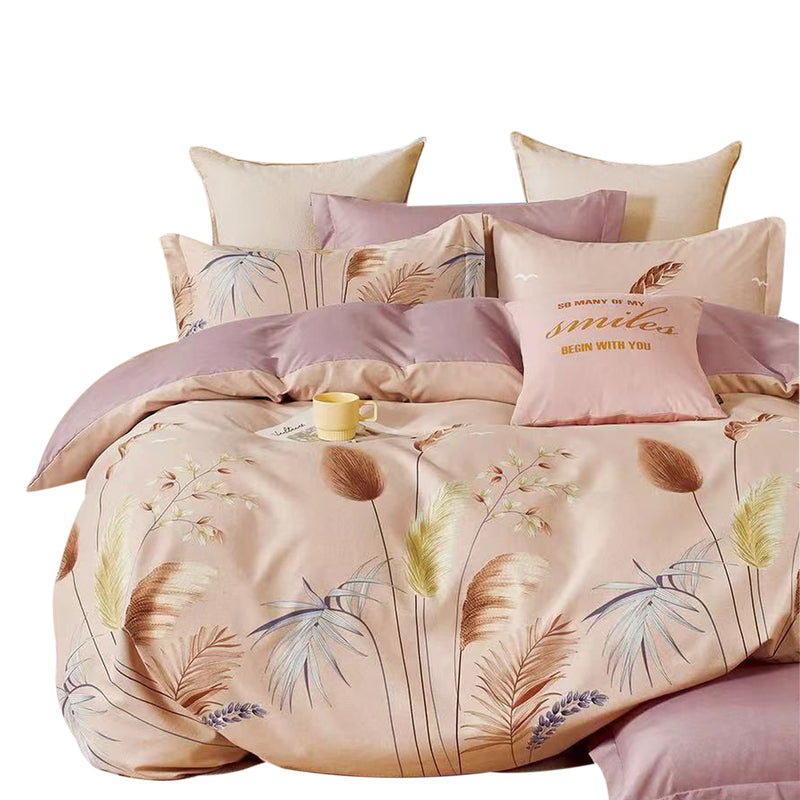 Duvet Floravet Rosado Para Cama Doble 140x190cm Sin Acolchado