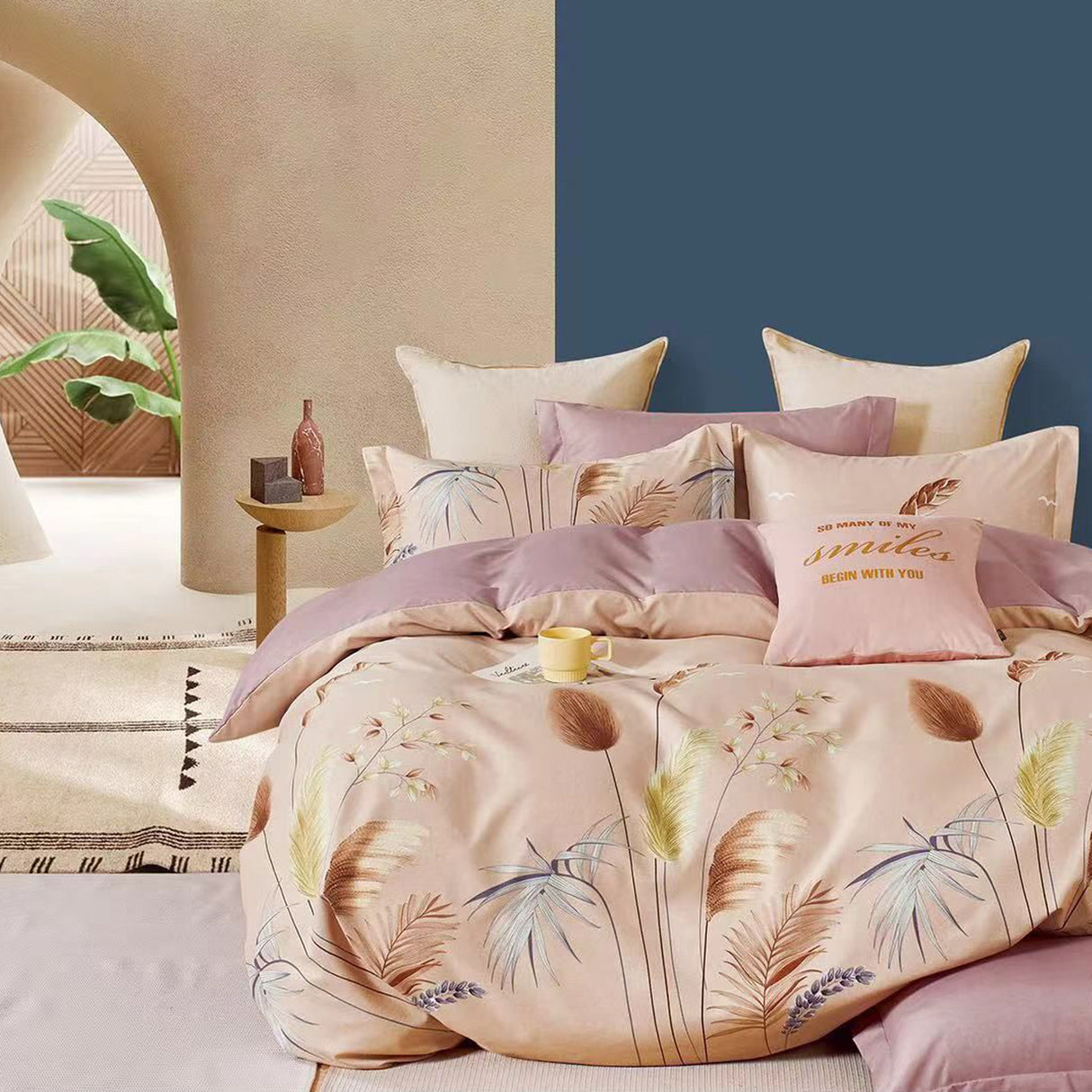 Duvet Floravet Rosado Para Cama Doble 140x190cm Sin Acolchado - Tendidos y Cubrelechos | Bylmo