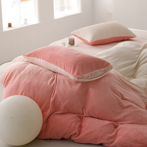 Duvet Didegra Rosado Para Cama Doble 140x190cm Acolchado