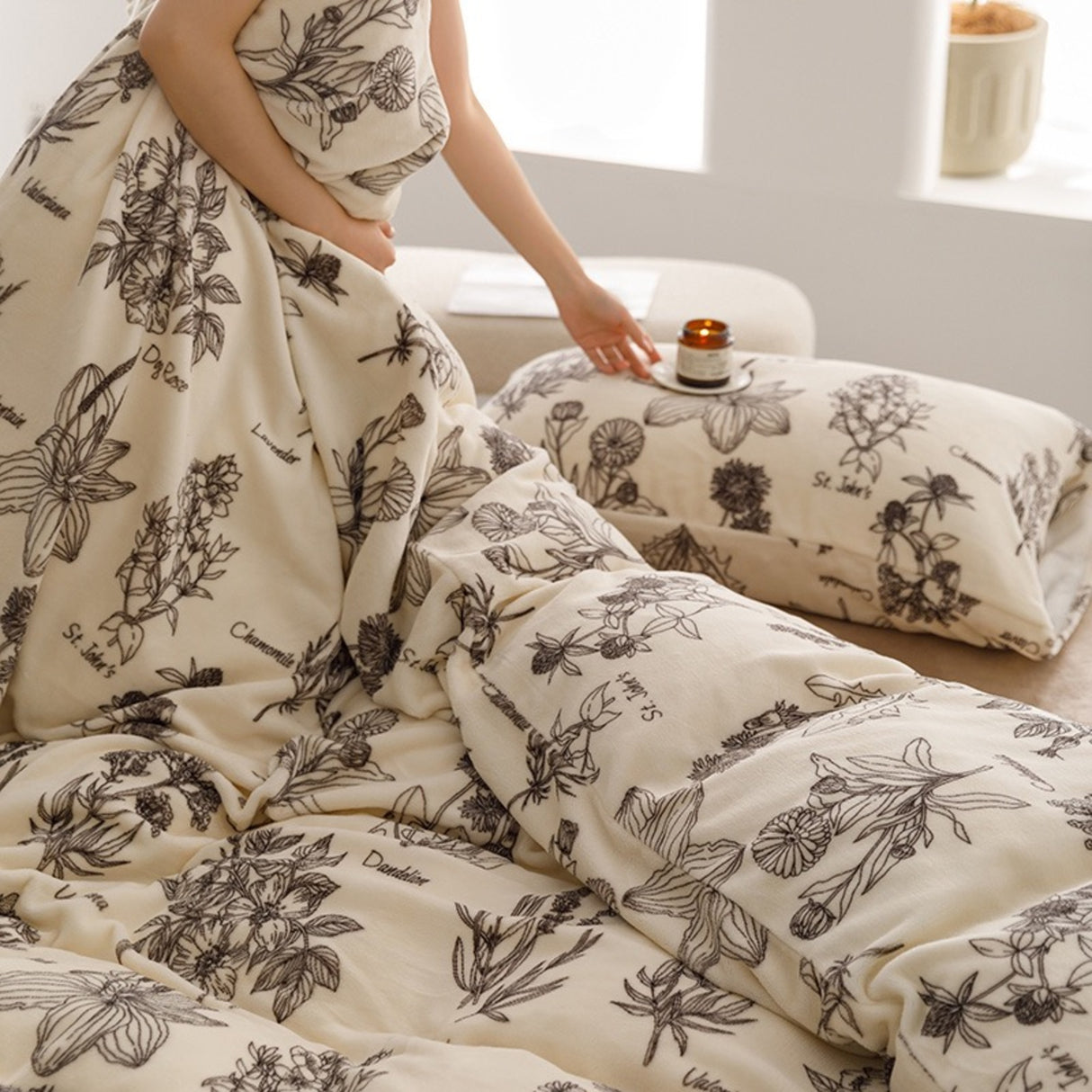 Duvet Plantain Beige Para Cama Queen 160x190cm Acolchado - Tendidos y Cubrelechos | Bylmo