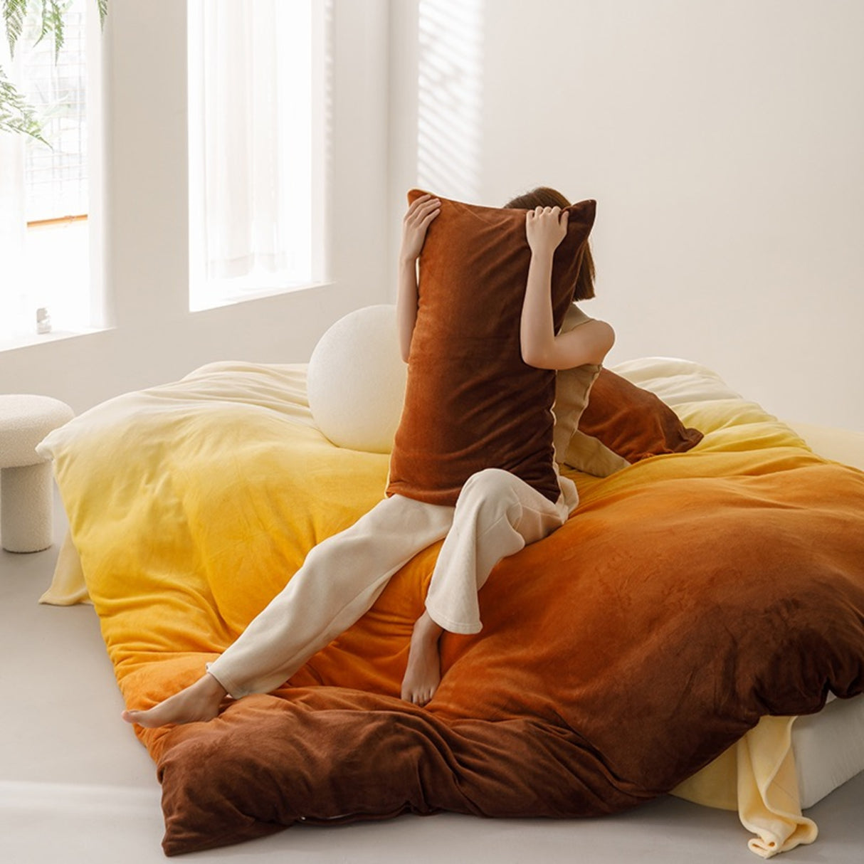 Duvet DiFlan Cafe Para Cama Doble 140x190cm Sin Acolchado - Tendidos y Cubrelechos | Bylmo