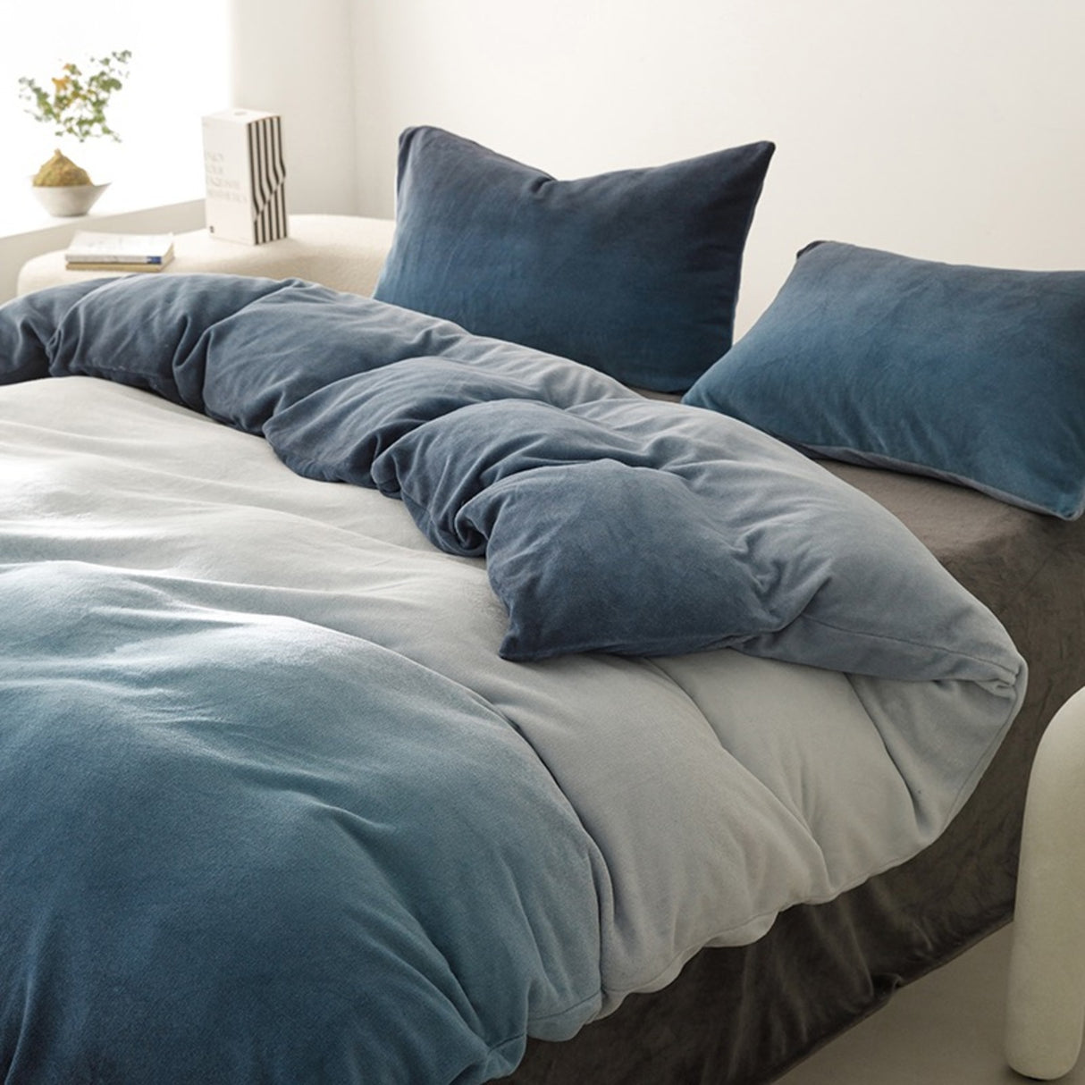 Duvet DiDegra Azul Para Cama Queen 160x190cm Sin Acolchado - Tendidos y Cubrelechos | Bylmo